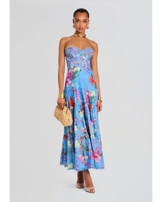 Charo Ruiz Danny Long Dress in Blue | Lyst
