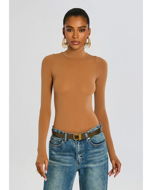 Commando Blue Ballet Turtleneck Bodysuit