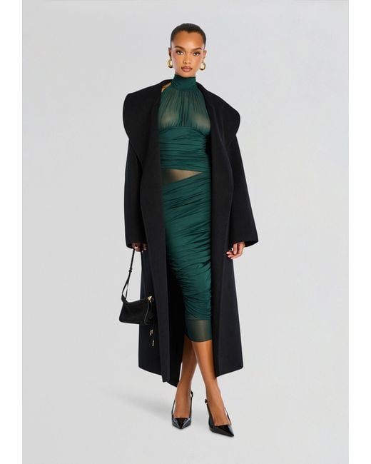 SER.O.YA Black Mavis Wool Coat