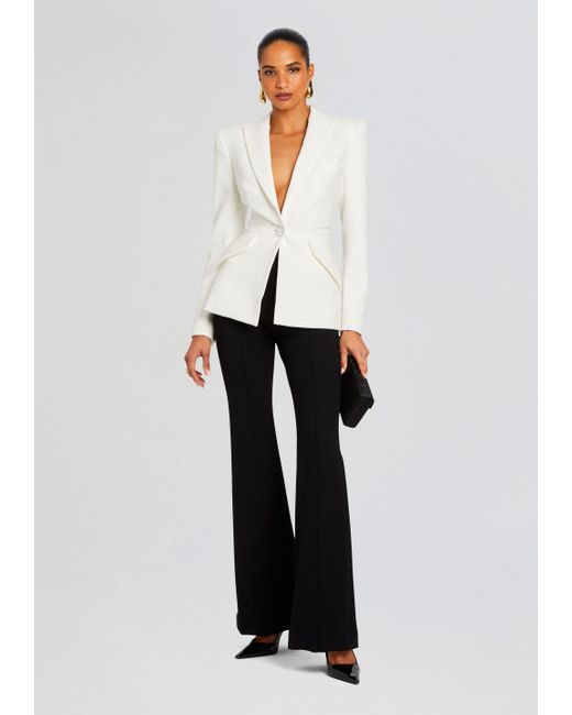 Sans Faff White Sloan Structured Blazer With Detachable