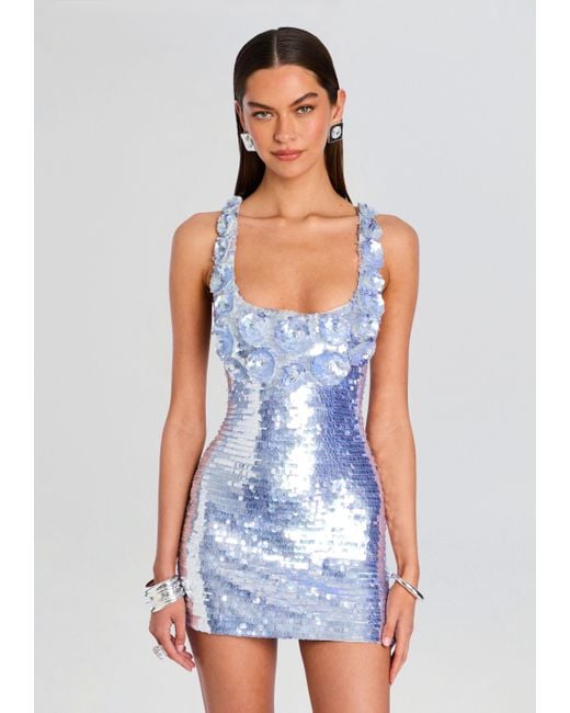 retroféte Blue Joanne Embroidered Dress