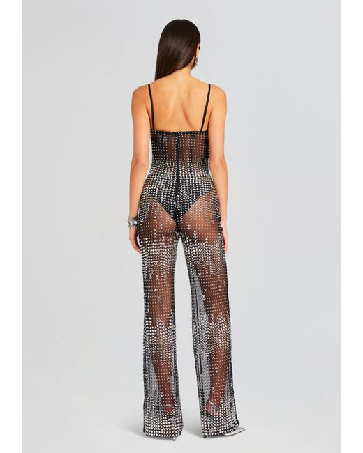 retroféte White Adelynne Sequin Jumpsuit
