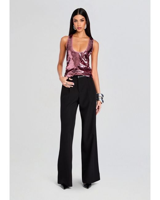 retroféte Red Mandy Sequin Top