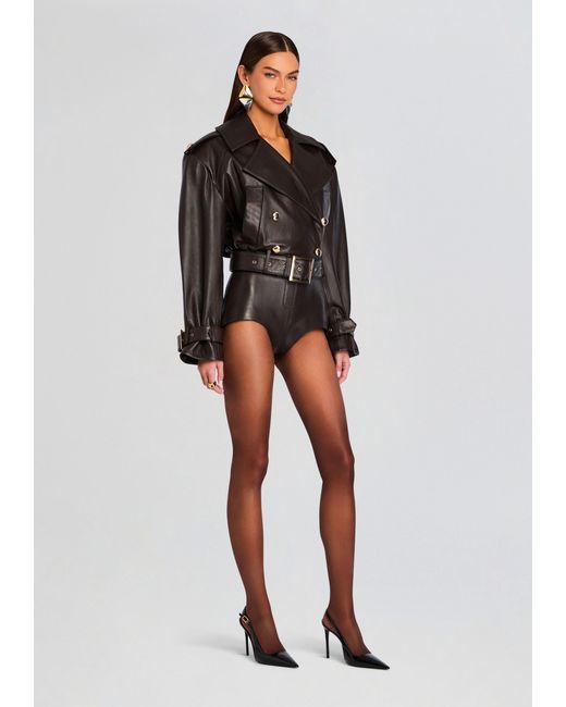 retroféte Black Malene Leather Jacket