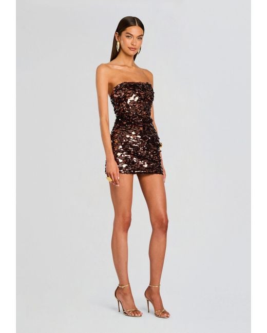 retroféte White Nolia Sequin Embellished Dress