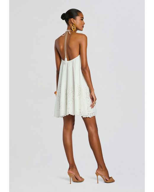 Hemant & Nandita Bagh Halter Mini Dress in White | Lyst