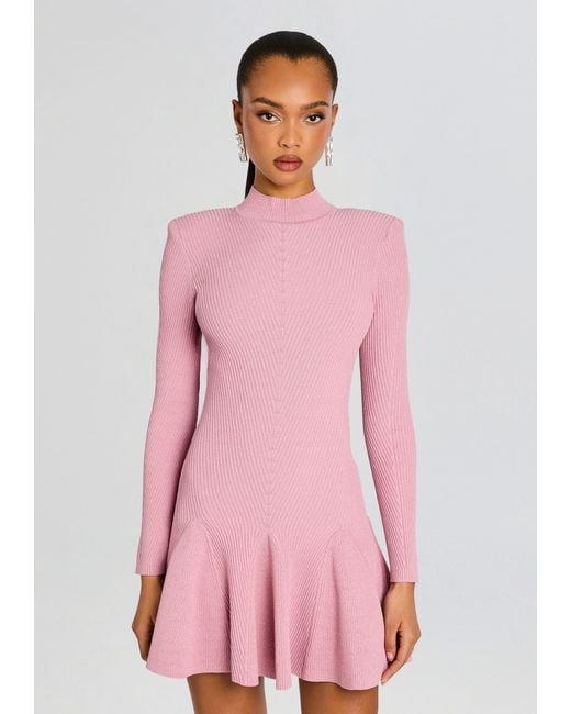 retroféte Pink Sydonie Knit Dress
