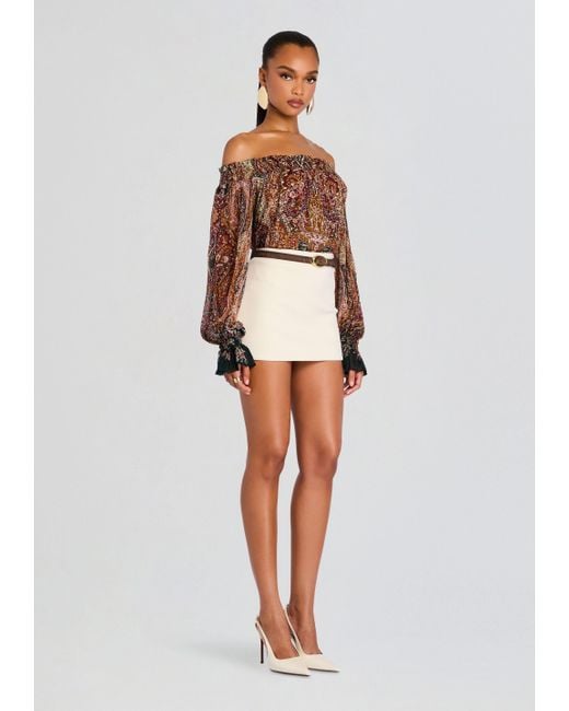 Hemant & Nandita Multicolor Ruza Smocked Top