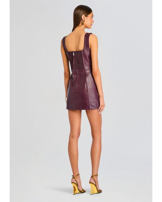 retrofete red leather dress retroféte Tilde Leather Dress in Red