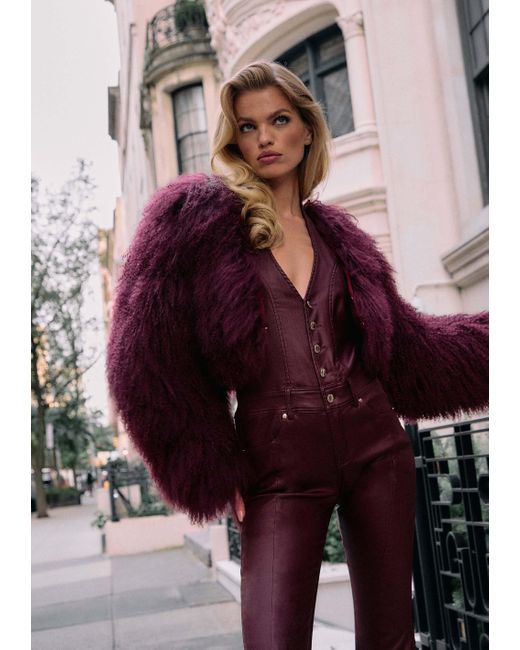 retroféte Red Luxe Fur Jacket