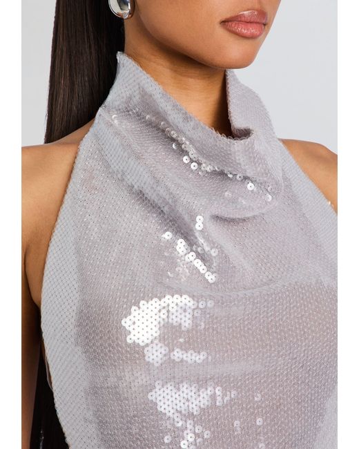 retroféte White Pyna Sequin Top