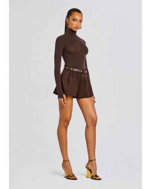 Commando Brown Ballet Turtleneck Bodysuit