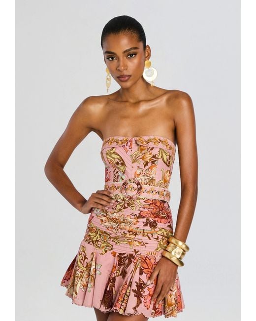hemant and nandita short dress with buckle belt Hemant & Nandita Adya Short Dress in Off-White Off White / M