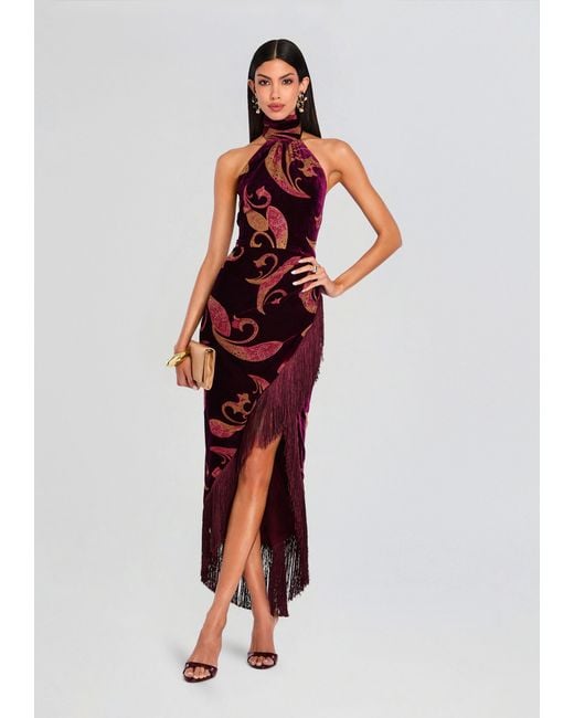 retrofte Women's Red Iridessa Velvet Dress - www.rajagirimanappuram.com