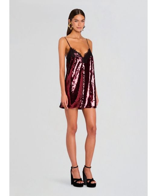 retroféte Red Sequin Dress
