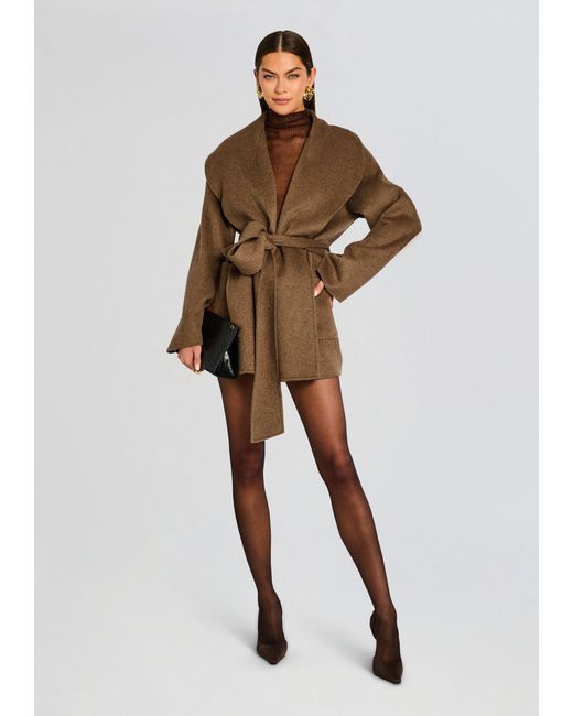 SER.O.YA Brown Dulcetta Wool Coat