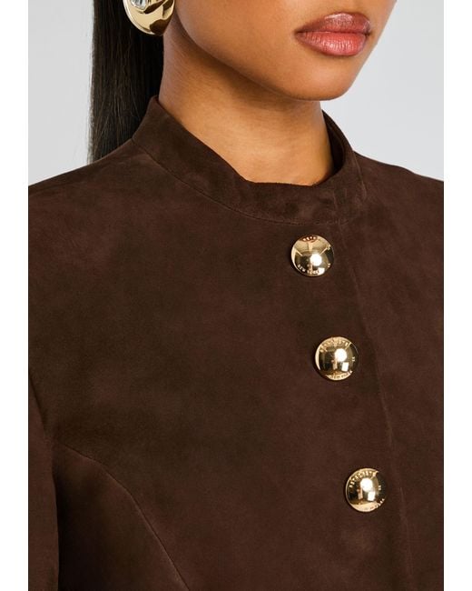 retroféte Brown Callandra Suede Leather Jacket