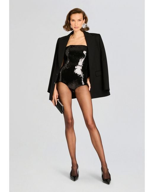 retroféte Black Estella Sequin Romper