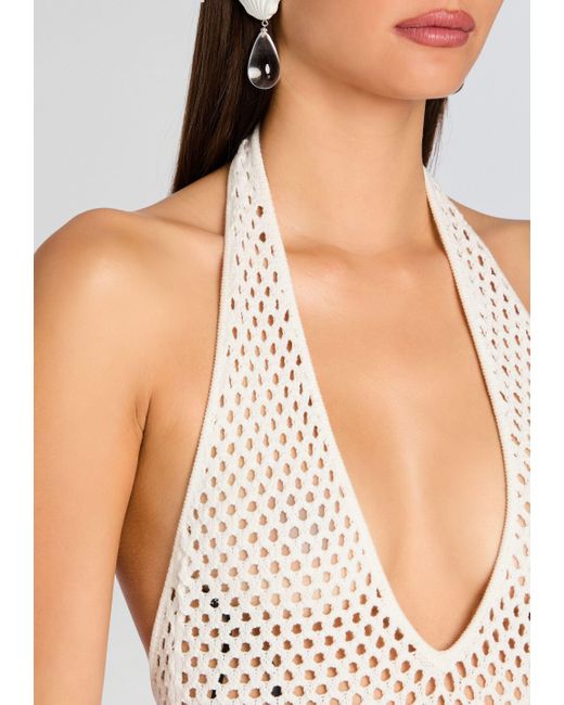 SER.O.YA White Mags Crochet Midi Dress