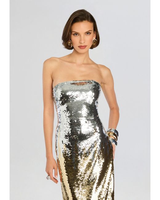 retroféte White Sheeba Sequin Dress