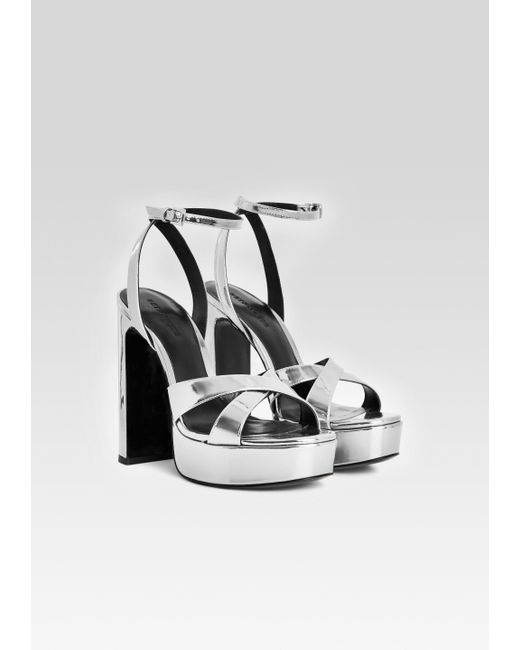 retroféte White Melodia Platform Sandal