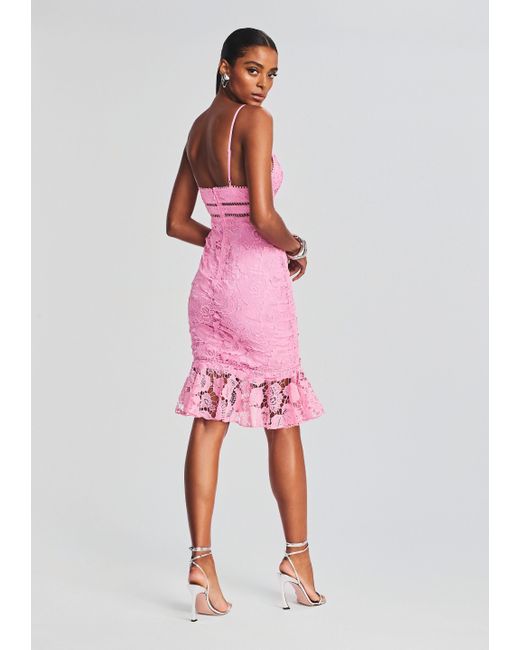 Rococo Sand Eliza Lace Midi Dress in Pink | Lyst