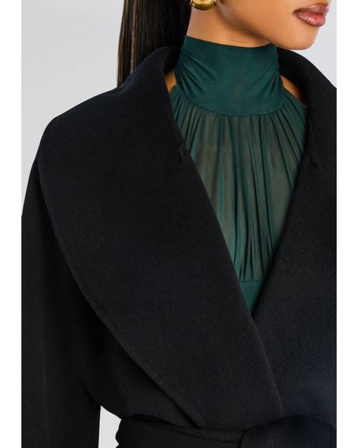 SER.O.YA Black Mavis Wool Coat