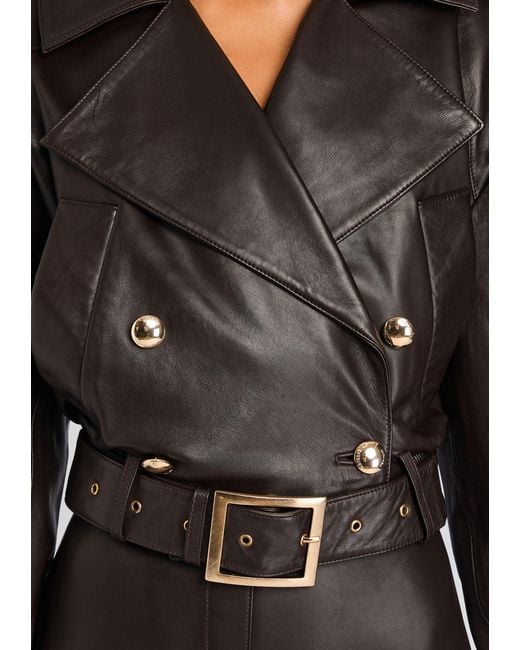 retroféte Black Malene Leather Jacket