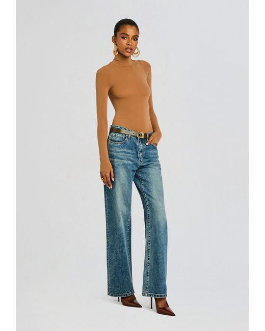 Commando Blue Ballet Turtleneck Bodysuit