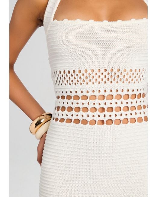 retroféte Women's White Ronni Crochet Dress