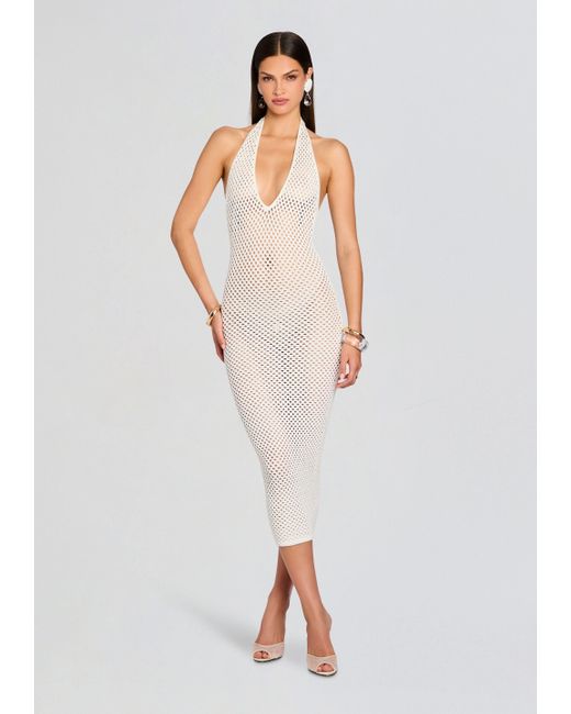 SER.O.YA White Mags Crochet Midi Dress