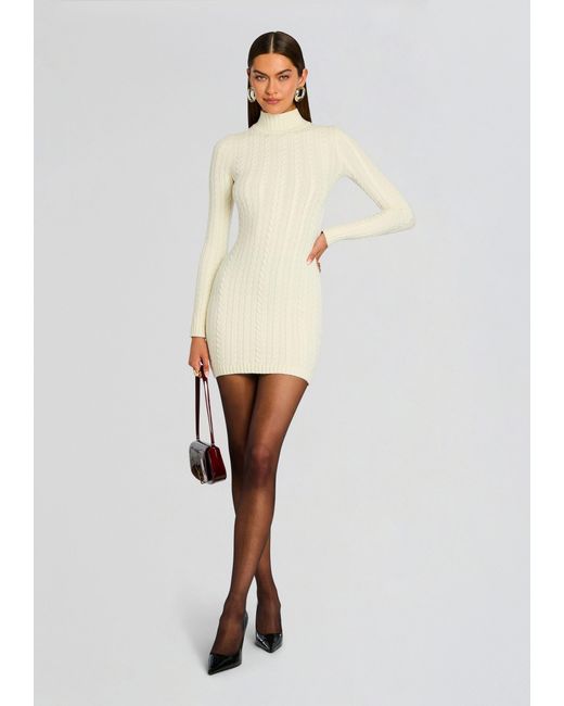 SER.O.YA White Tonya Knit Mini Dress