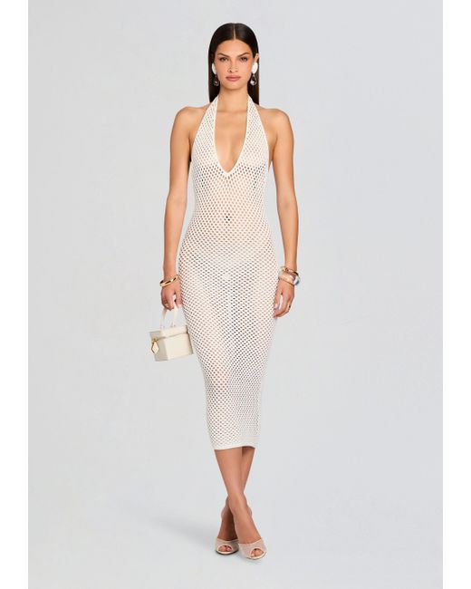 SER.O.YA White Mags Crochet Midi Dress