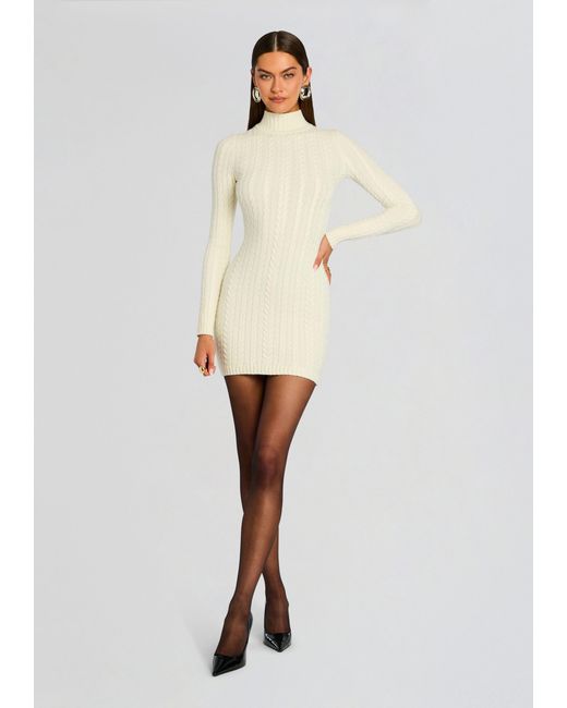 SER.O.YA White Tonya Knit Mini Dress