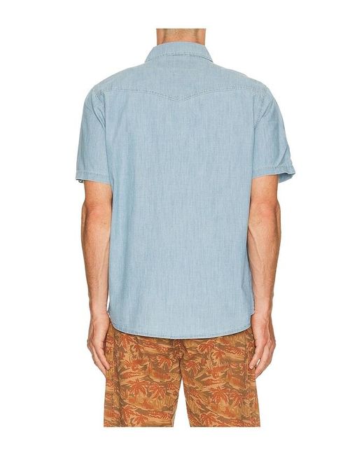 Iron & Resin Blue Badwater Shirt for men