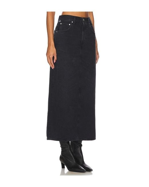 Citizens of Humanity Black Verona Column Skirt