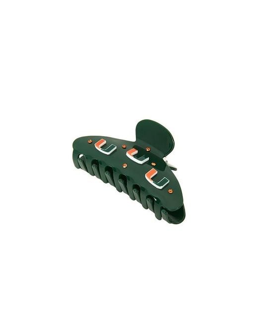 BaubleBar Green University Of Miami Hair Clip