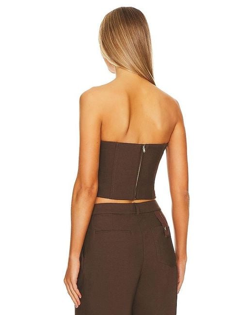 Camila Coelho Brown Xenia Top