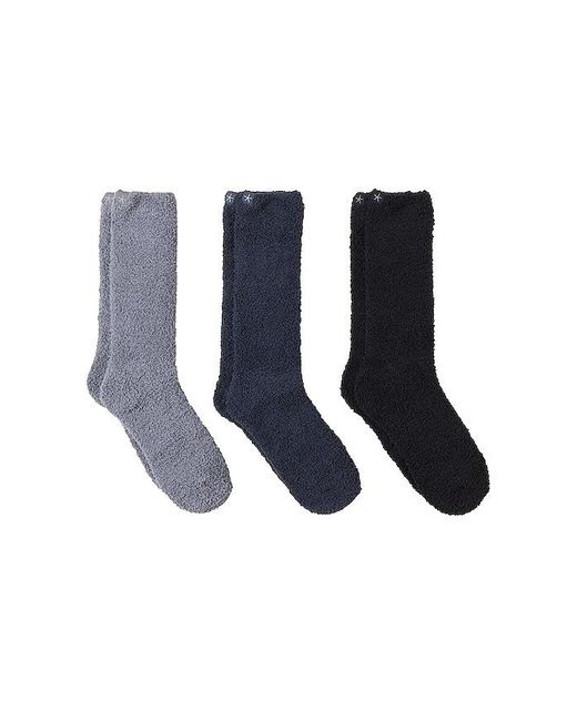 Barefoot Dreams Blue Cozychic 3 Pair Sock Set