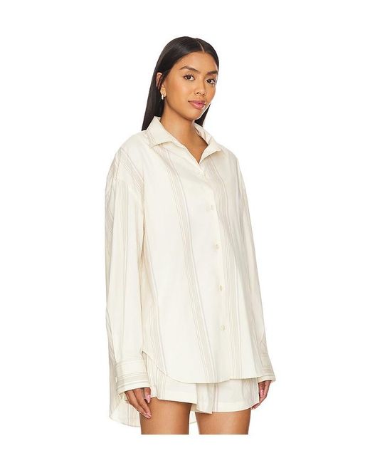 Faithfull The Brand White En Vau Oversized Shirt