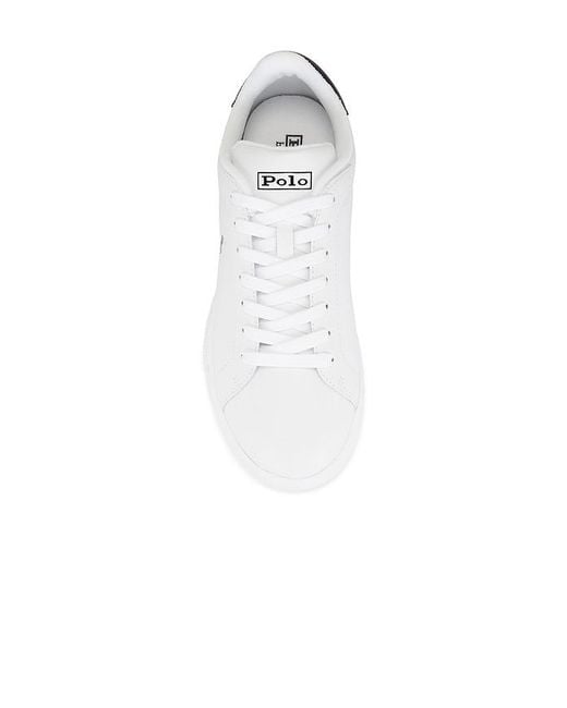 Polo Ralph Lauren White Heritage Court Ii Leather Sneaker for men