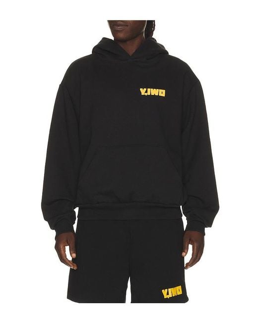 Y,IWO Black Hardwear Hoodie for men