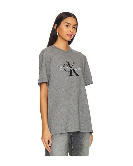 Calvin Klein Gray Short Sleeve Hero Monologo Tee for men