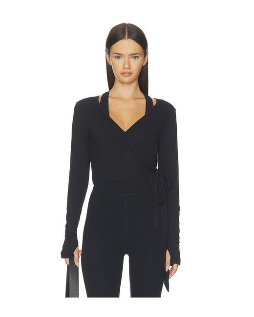 Splits59 Black Bella Ariweight Lite Wrap Top