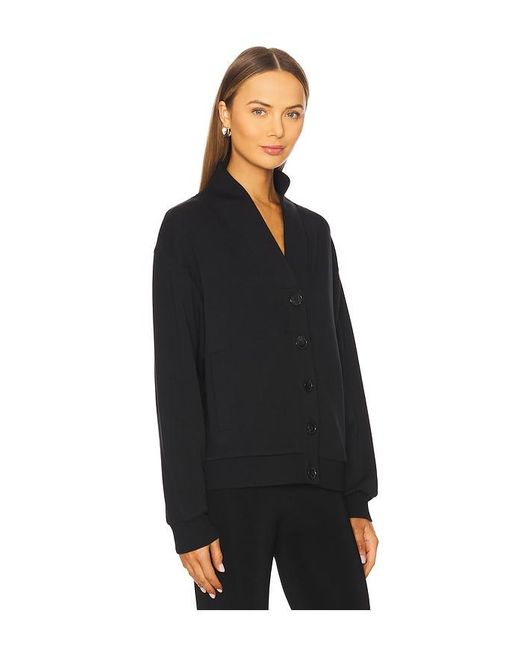 Varley Black Celeste Button Through Cardigan