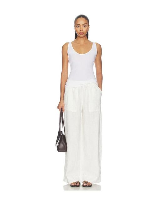 Beyond Yoga White Easy Linen Pants