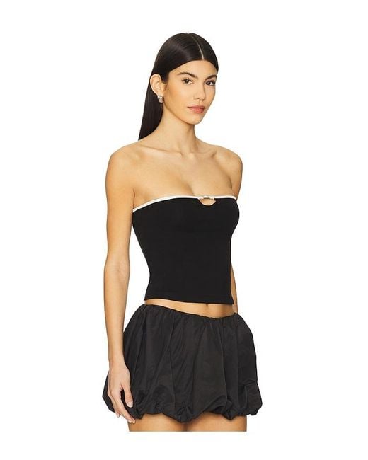 superdown Black Whitney Strapless Top