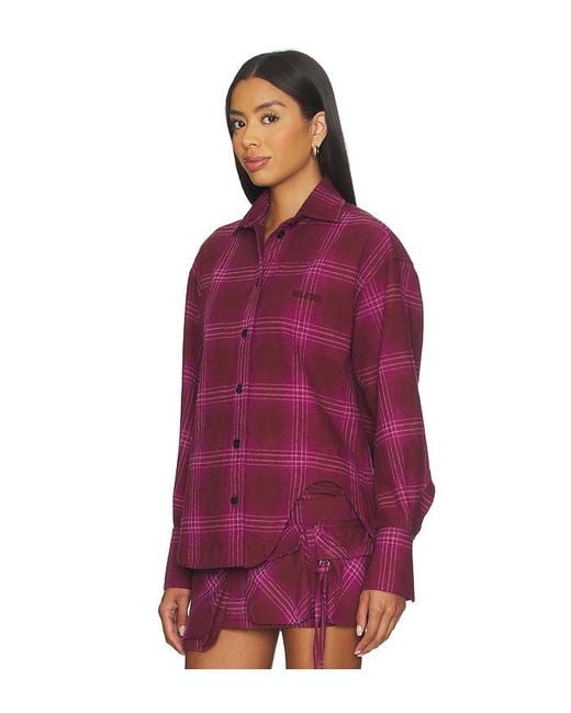 The Attico Red Check Shirt