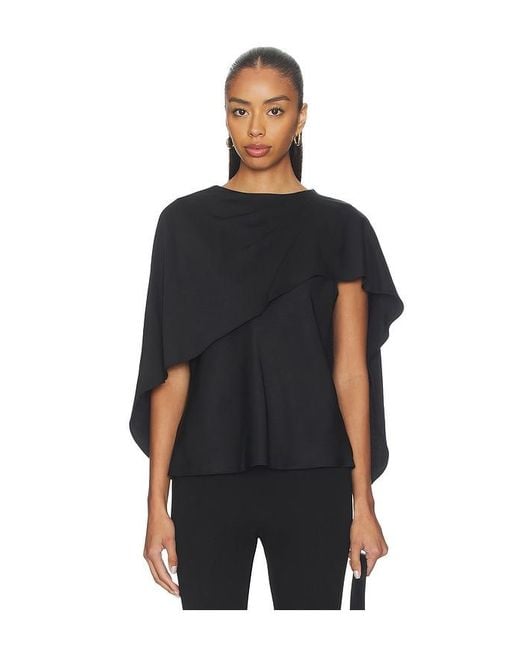 Jonathan Simkhai Black Eliora Cape Top