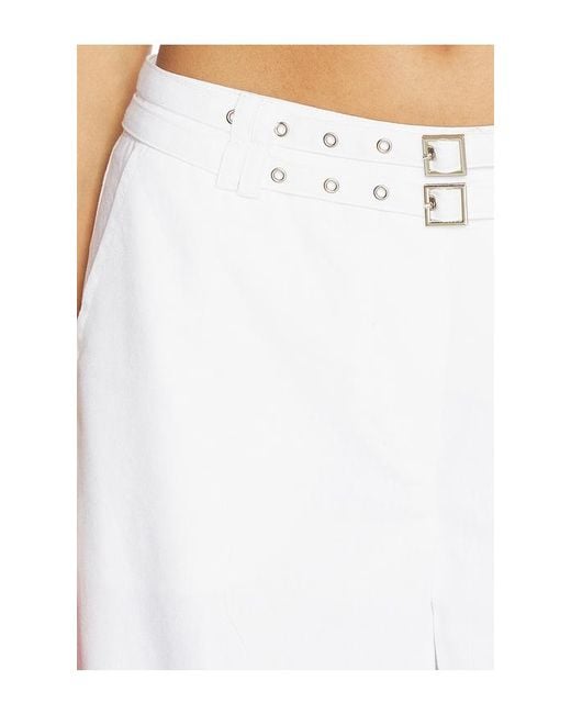 Seven Wonders White Zaylee Buckle Wide Leg Pant